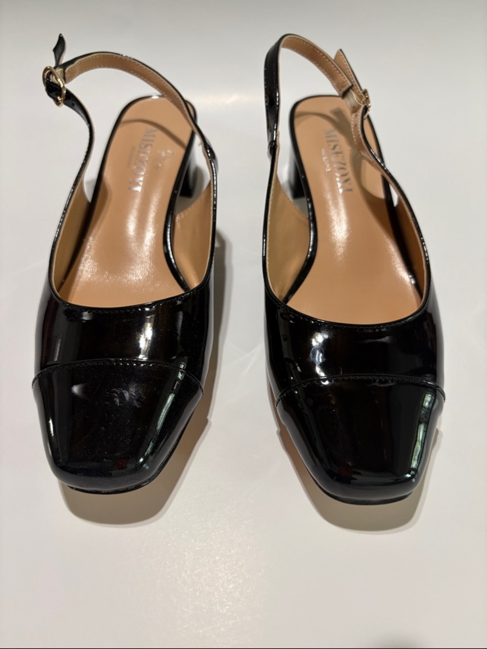 Patent Black Slingback Heels - Classic Womens Pumps